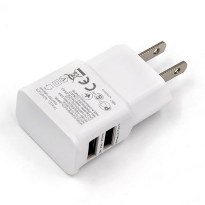 5v Dual Usb Fast Charging 2-Port Wall Charger 2.4 Amp Usb Plug Charger for US outlet